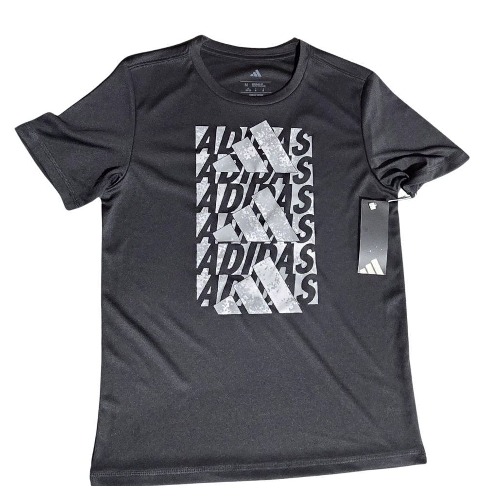 Adidas Youth Charcoal Graphic Tee